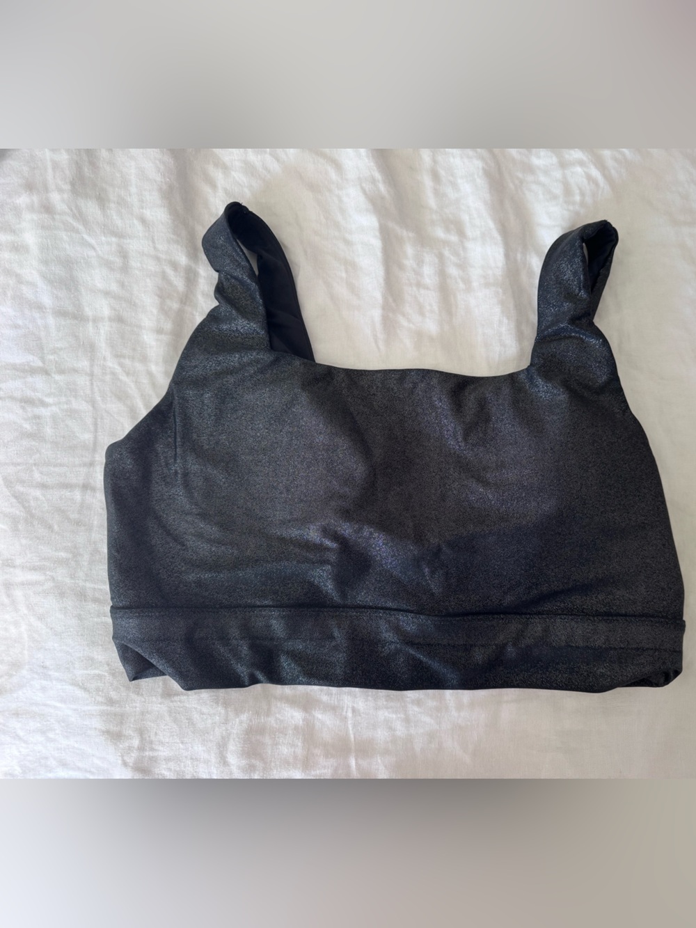 CALIA by Carrie Underwood Black Sparkle Cropped Tank sports bra